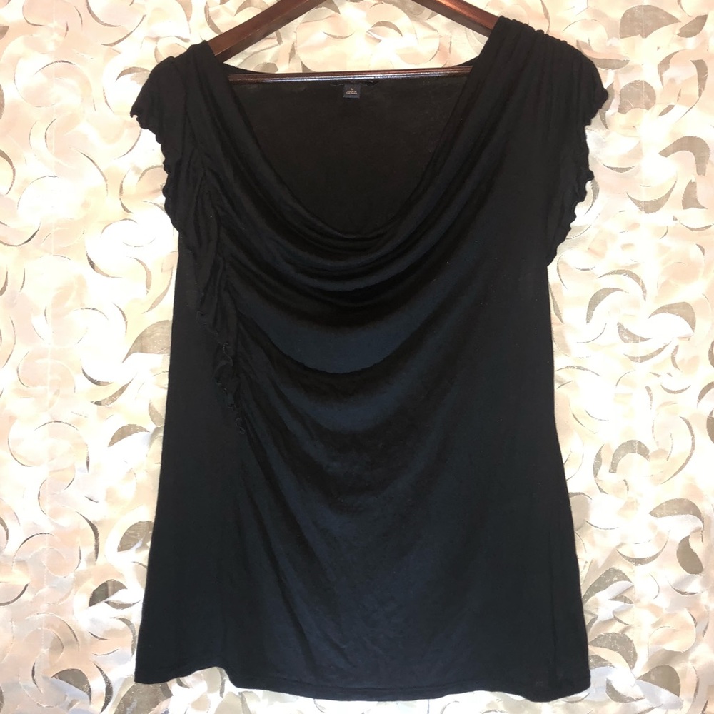 Banana Republic Cowl Neck Ruffle Blouse